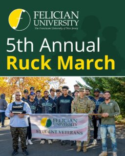 Join us on Monday, November 10th at 8:45 AM for our 5th Annual Ruck March! 🇺🚶‍♂️ 💨 

Felician University is proud to be recognized as a Military Friendly® and Purple Ribbon School, honoring our commitment to supporting veterans, and active-duty service members. We’ll be walking from our Lodi campus to Rutherford, showing gratitude every step of the way, and enjoying our Veterans Day celebration together in the Education Commons at Ray’s Place! 🎉
__________________
#FelicianUniversity #RuckMarch #VeteransDay #MilitaryFriendly #PurpleRibbon #GoldenFalcons #Community #HonorAndServe