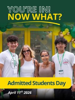 You're in, now what? 🤔 🦅 

Join us Saturday, April 11th to learn what it means to officially be a #GoldenFalcon. You'll have the opportunity to meet your professors and academic support staff, connect with other future Falcons, and start making friendships before day one. You’ll also have the chance to sit down with Admissions and Financial Aid to go over your next steps.

We look forward to celebrating YOU on campus with your family! Join us for food, music, giveaways, and more! If you haven't yet, make sure to sign up now using the link in our bio! 

____________
#FelicianUniversity #FelicianStudents #GoldenFalcons #AdmittedStudentsDay #RutherfordNJ