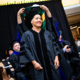 A well-earned hood, a well-earned title. 🎓✨

Congratulations to our newest doctoral graduates on this remarkable achievement. Welcome to the next chapter, Doctors! 🦅👏

____________
#GoldenFalcons #FelicianUniversity #DoctoralGraduates #DoctoralHooding #Commencement2026 #ClassOf2026