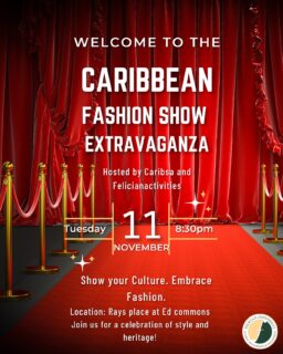 Get ready for a night of color, culture, and creativity! 🌺
Join us for the Fashion Show Extravaganza as we celebrate heritage through fashion. 👗✨
📍 Rays Place, Ed Commons
📅 Tuesday, November 11 | ⏰ 8:30PM
