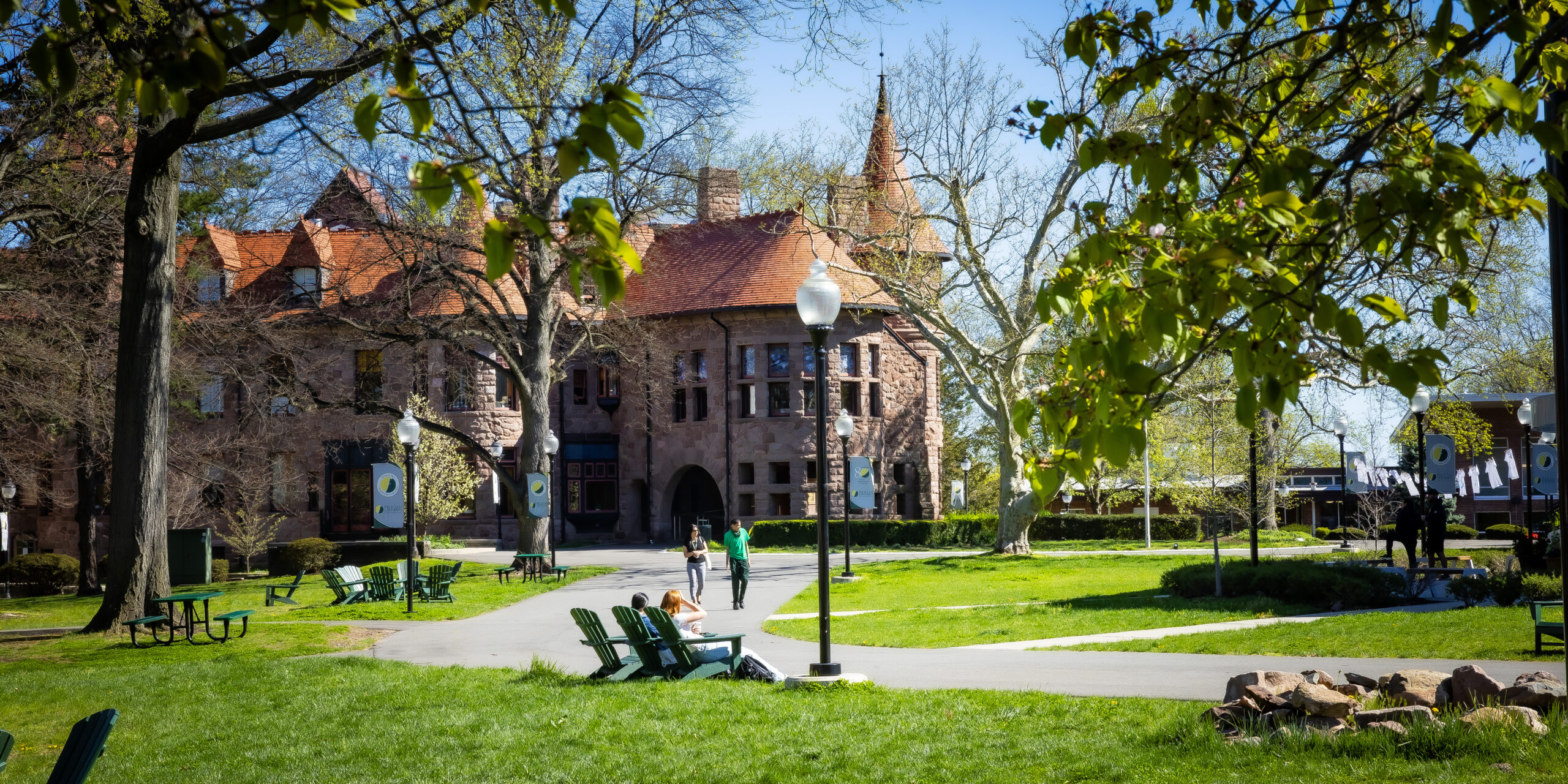 felician rutherford campus castle and lawn
