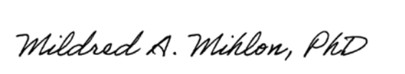 Mildred Mihlon signature